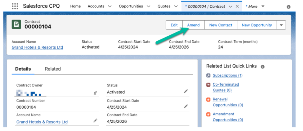 How to Handle Amendments in Salesforce CPQ 2 How to Handle Amendments in Salesforce CPQ 1